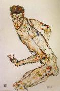 Egon Schiele Fighter oil painting artist